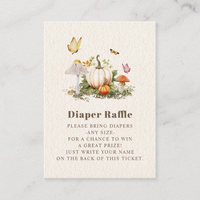 Mushroom Pumpkin Butterfly Books For Baby Shower Begleitkarte (Vorderseite)