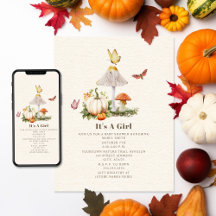 Mushroom Pumpkin Butterfly Woodland Babydusche