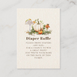 Mushroom Pumpkin Woodland Babydusche Windeln Raffe Begleitkarte