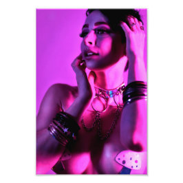 Mushroom Rave Girl Fotodruck