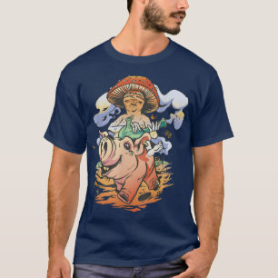Mushroom Riding Niedliche Hütte Forest Mushr T-Shirt