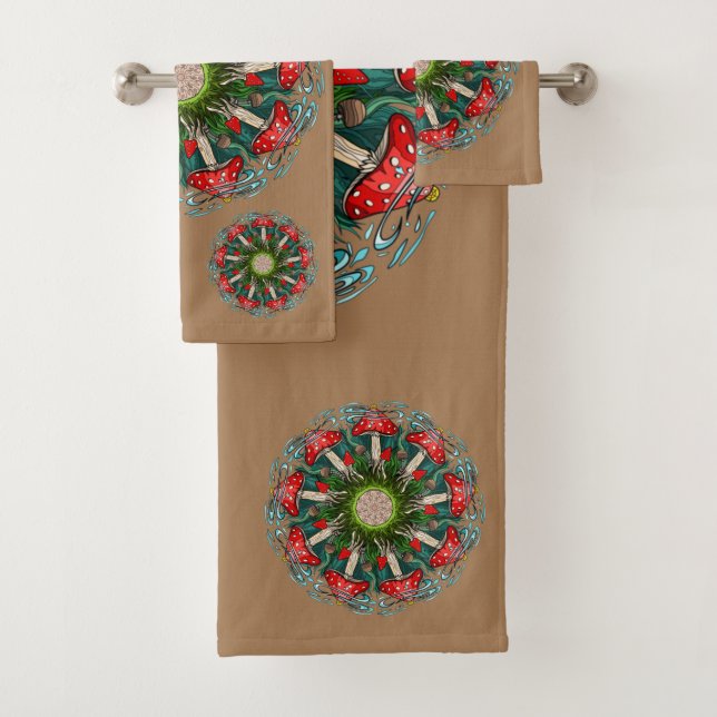 Mushroom Rising™ Badetuch-Set Badhandtuch Set (Insitu)