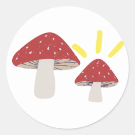 Mushroom Runder Aufkleber