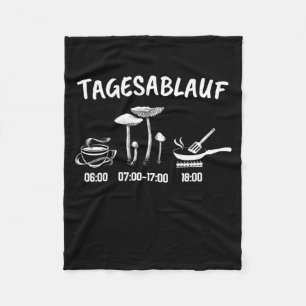 Mushroom-Sammlerplan Fleecedecke