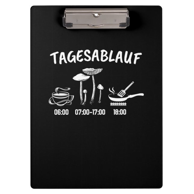 Mushroom-Sammlerplan Klemmbrett (Vorderseite)