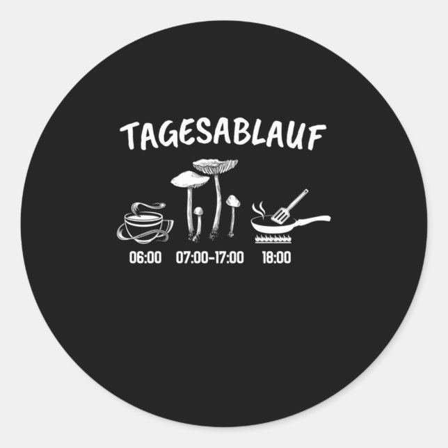 Mushroom-Sammlerplan Runder Aufkleber (Vorderseite)