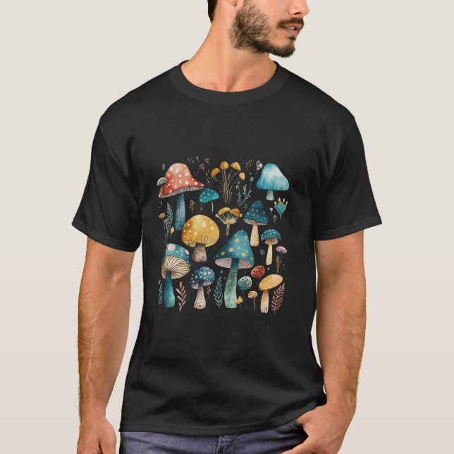 Mushroom Shirt Beautiful Mushrooms Long Sleeve T S (Vorderseite)