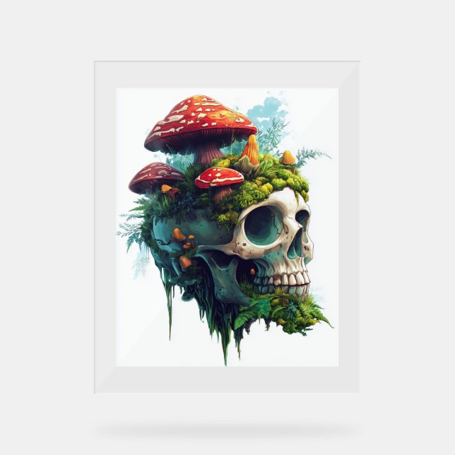 Mushroom Skull Grove Acrylschild (Vorderseite)