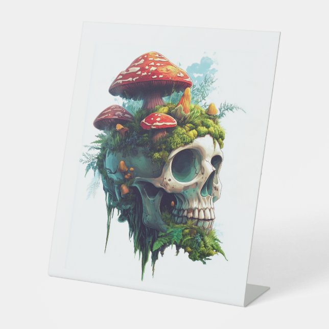 Mushroom Skull Grove Sockelschild (Vorderseite)