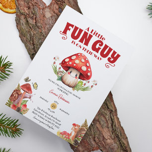 Mushroom Snack Woodland Fall Babydusche Custom Einladung