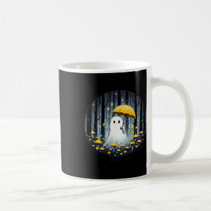 Mushroom Spooky Ghost Halloween Gelben Schirm Kaffeetasse