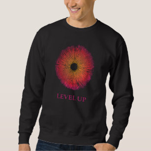 Mushroom Spore Print Level Up Psychedelic Mycology Sweatshirt