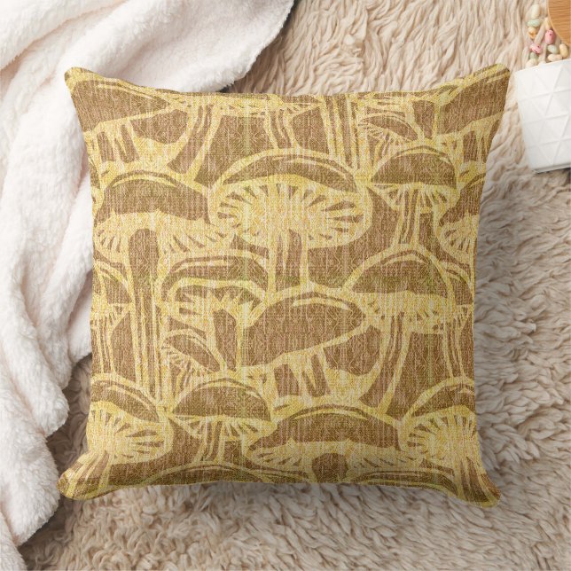 Mushroom story pattern throw pillow kissen (Decke)