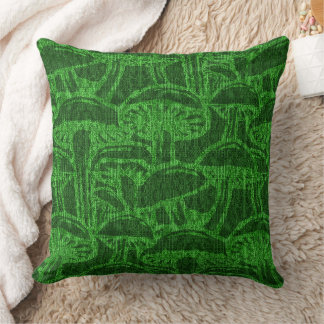 Mushroom story pattern throw pillow kissen