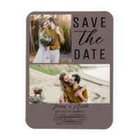 Mushroom Taupe 2 Fotos Save the Date Hochzeit