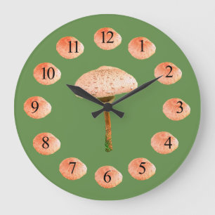 Mushroom Time Wall Clock Große Wanduhr