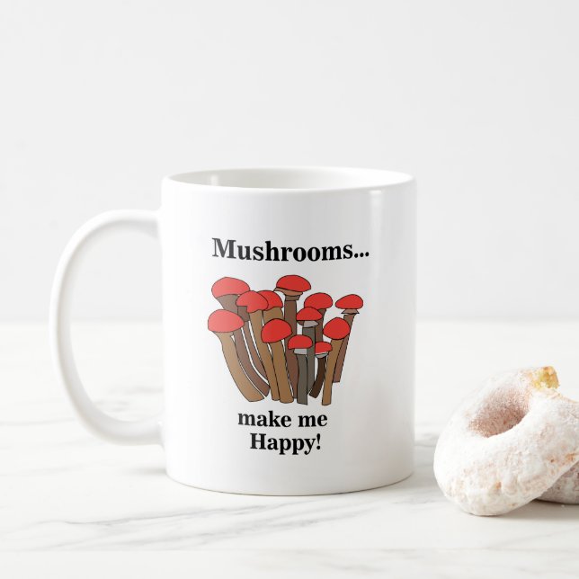 Mushroom Toadstol Rote Pilze Kaffeetasse (Mit Donut)