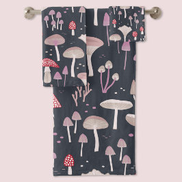 Mushroom Toadstool Fungi Badhandtuch Set