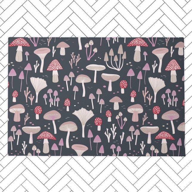 Mushroom Toadstool Fungi Fußmatte (Mushroom Toadstool Fungi modern doormat)