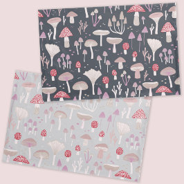 Mushroom Toadstool Fungi Reversible Kissenbezug