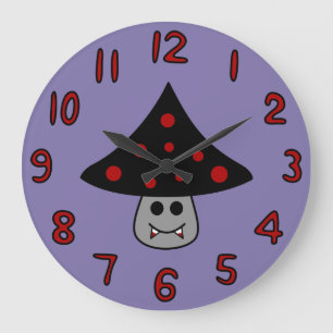 Mushroom Vampire Clock Große Wanduhr