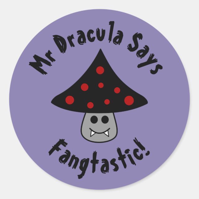 Mushroom Vampire Fangtastic Stickers (Vorderseite)