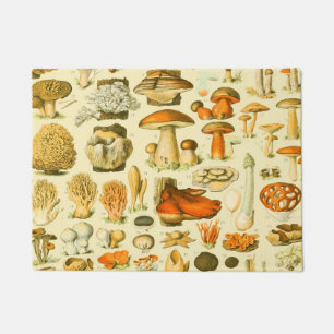 Mushroom Vintag Toadstool Antike Illustration Fußmatte