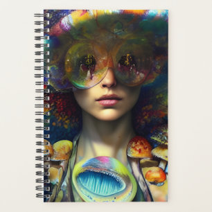 Mushroom Visions Trippy AI Generated Art Planer