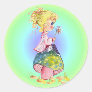 MUSHROOM VON SHARON SHARPE RUNDER AUFKLEBER