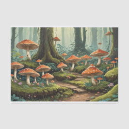 Mushroom-Wald Seidenpapier