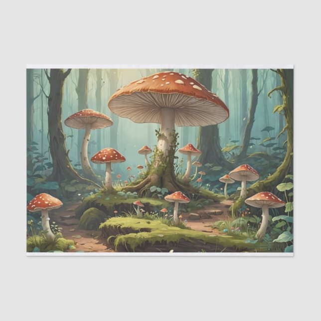 Mushroom-Wald Seidenpapier (Vorderseite)