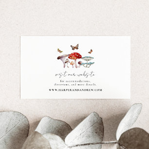 Mushroom Wedding Website Begleitkarte