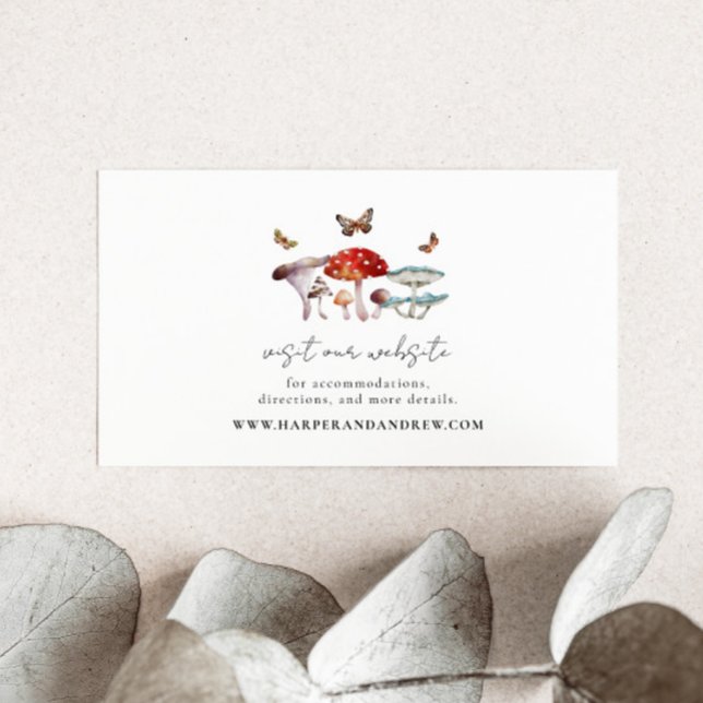 Mushroom Wedding Website Begleitkarte (Von Creator hochgeladen)