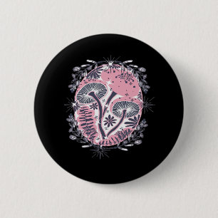 Mushroom Whimsigoth Art Design Classic Button