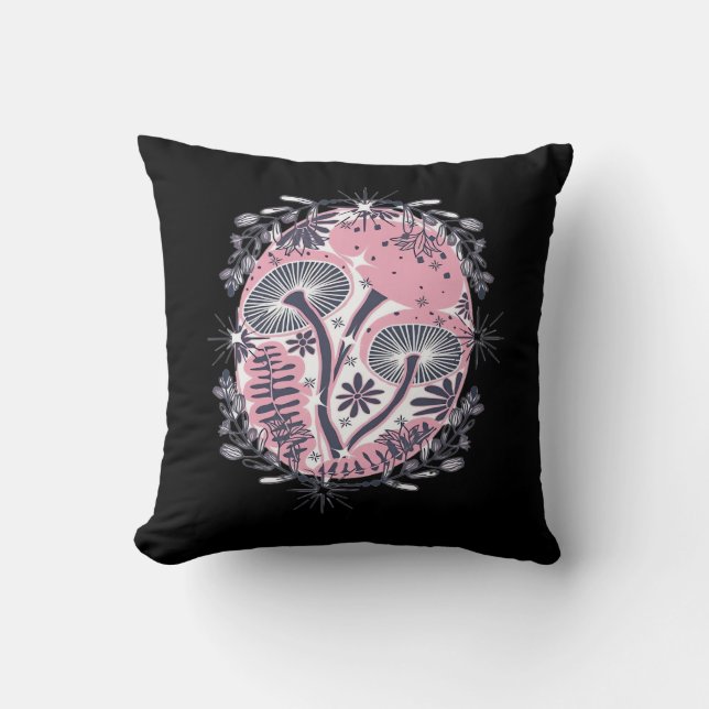 Mushroom Whimsigoth Art Design Classic Kissen (Vorderseite)