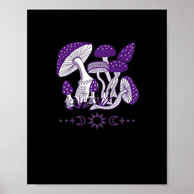 Mushroom Whimsigoth Vibes Poster (Vorne)