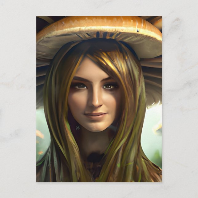 Mushroom Woman Postkarte (Vorderseite)