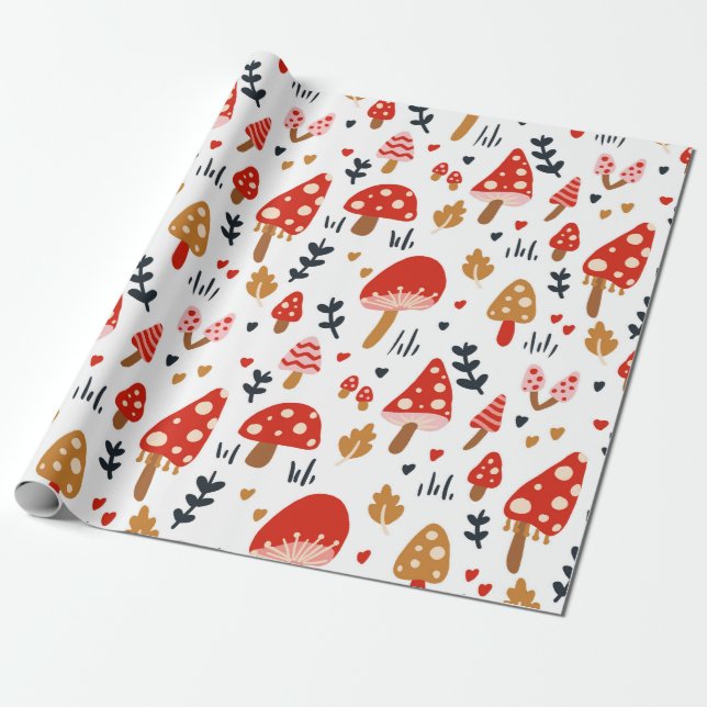Mushroom Woodland Kathrin Legg Baby Kids Geschenkpapier (Ungerollt)