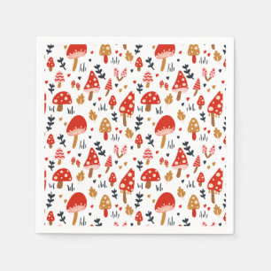 Mushroom Woodland Kathrin Legg Red Mushroom Party Serviette