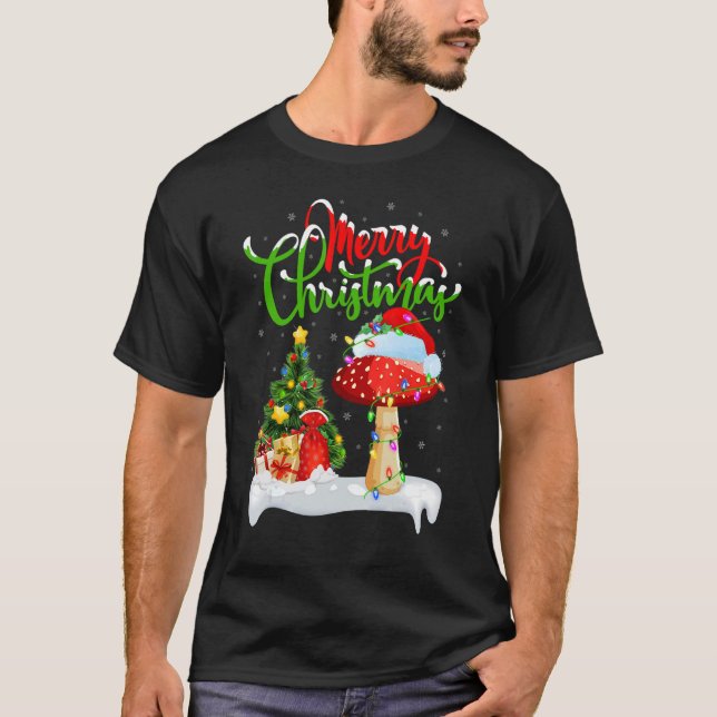 Mushroom   Xmas Decorations Santa Mushroom Christm T-Shirt (Vorderseite)