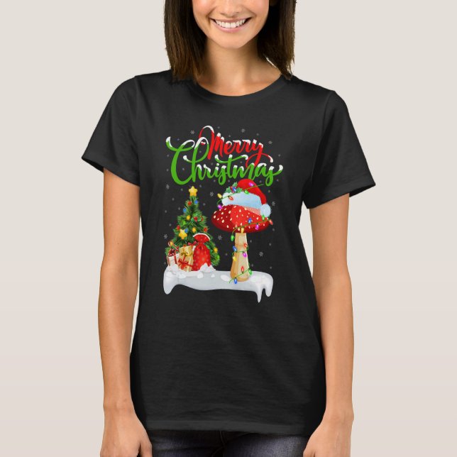 Mushroom   Xmas Decorations Santa Mushroom Christm T-Shirt (Vorderseite)