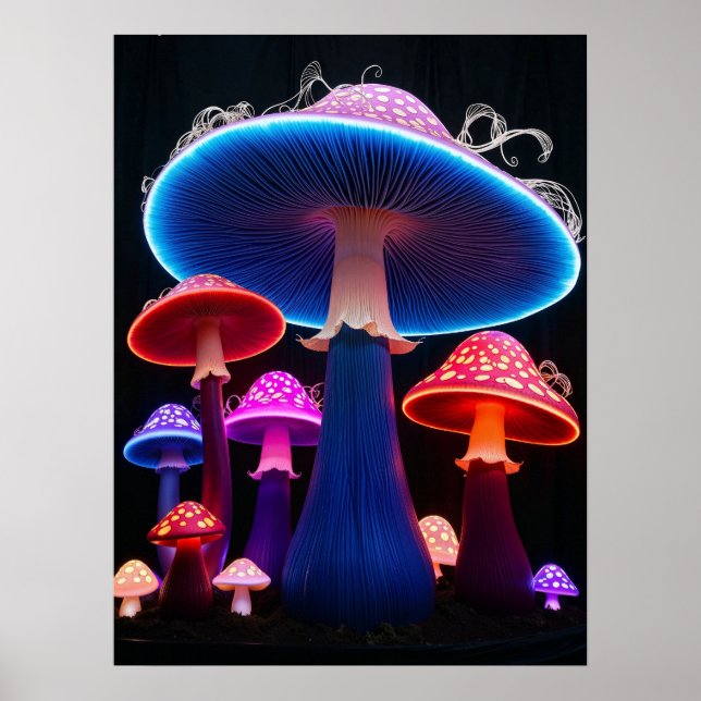 Mushrooms Art Poster (Vorne)