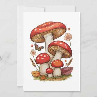 Mushrooms Cottagecore Sublimation Goblincore Einladung