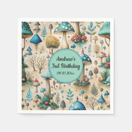 Mushrooms Fairyland Birthday Party Serviette