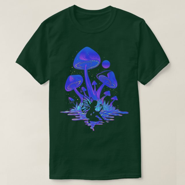 Mushrooms Rose Fairycore Goblincore-Fee T-Shirt (Design vorne)