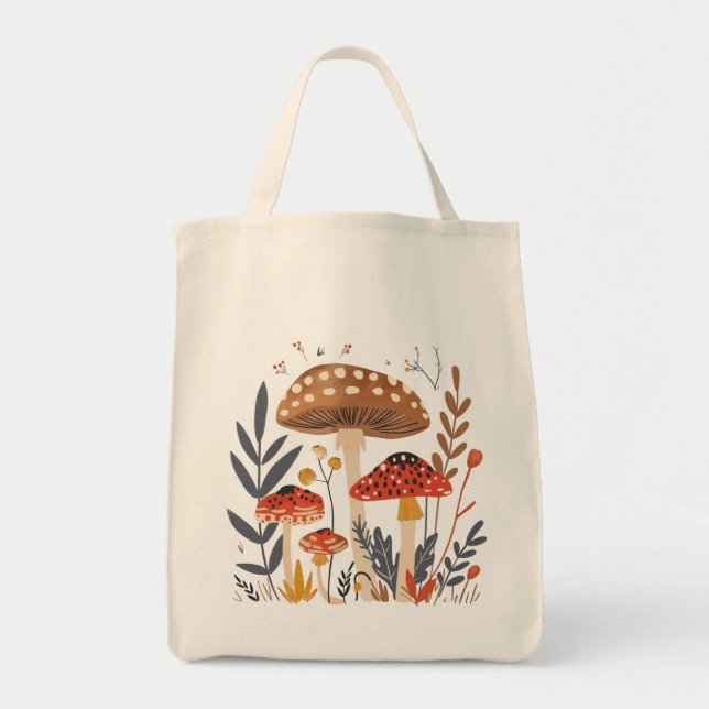 Mushrooms Shoulder Tote Bag Tragetasche (Vorne)