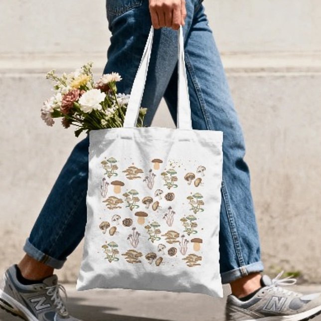 Mushrooms Tragetasche (Assorted Mushrooms Tote Bag)