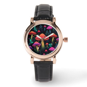 Mushrooms um Mitternacht beobachten Armbanduhr