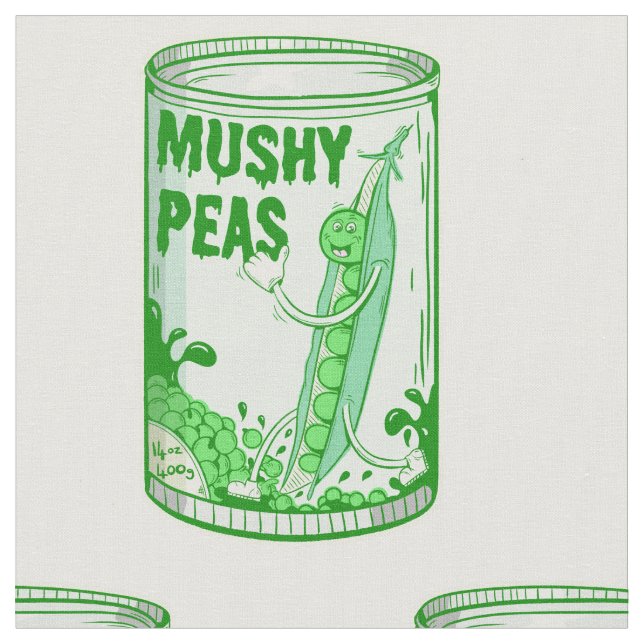 Mushy Peas Pop Art Stoff (Nahaufnahme)