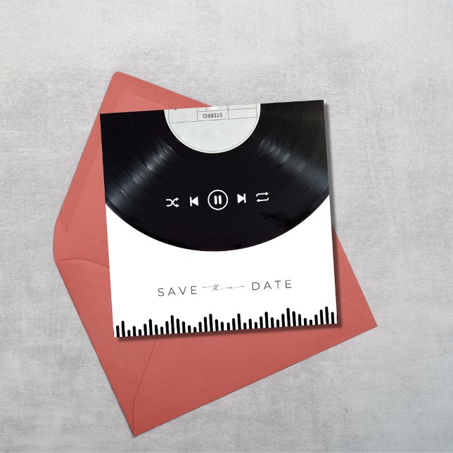 Music Album Cover Wedding Save the Date (Music Album Cover Wedding Save the Date)